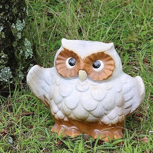 8号羽ばたきふくろう(白) フクロウ 梟 ふくろう置物 陶器 8号羽ばたきふくろう(白) フクロウ 梟 ふくろう置物 陶器