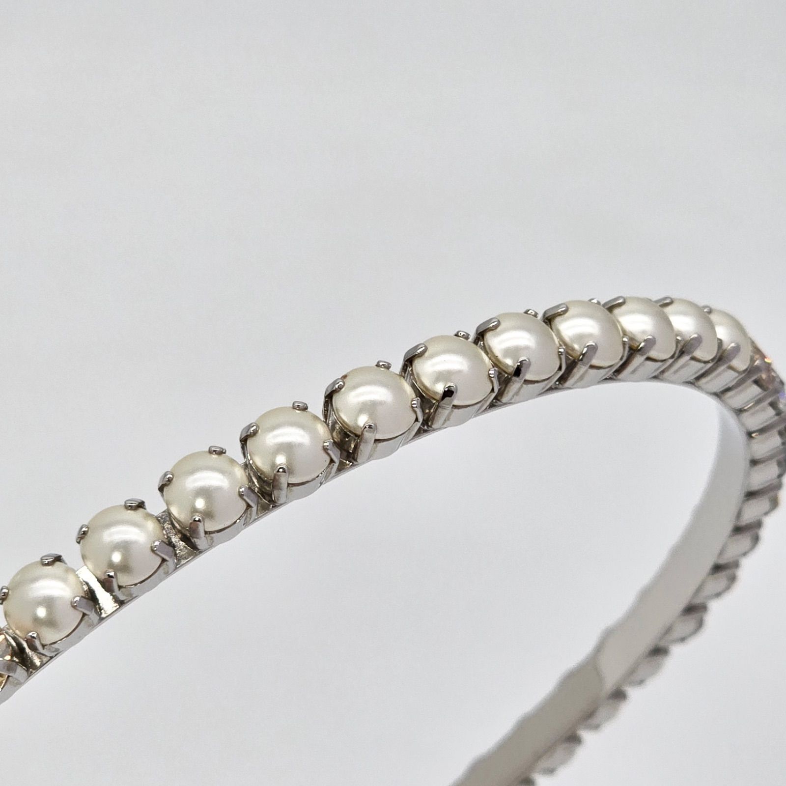 Miumiu パールクリスタルヘアバンド