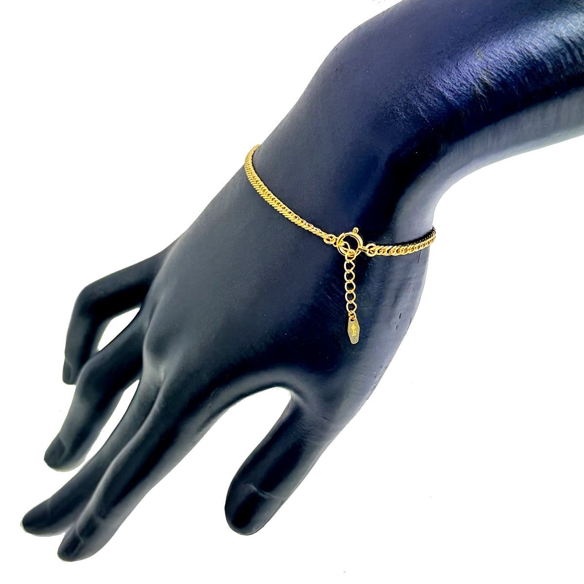 喜平 ブレスレット 24金 純金 ダブル 6面 16cm～18cm 3.4g 