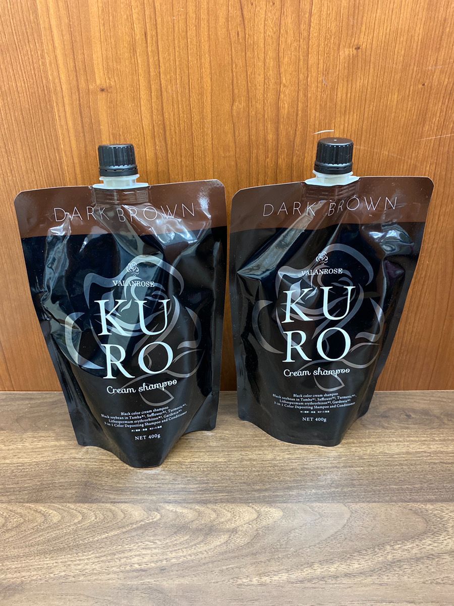 KURO RO ダークブラウン クリームシャンプー 3個セット KURO ダークブラウン クリームシャンプー 3本セット