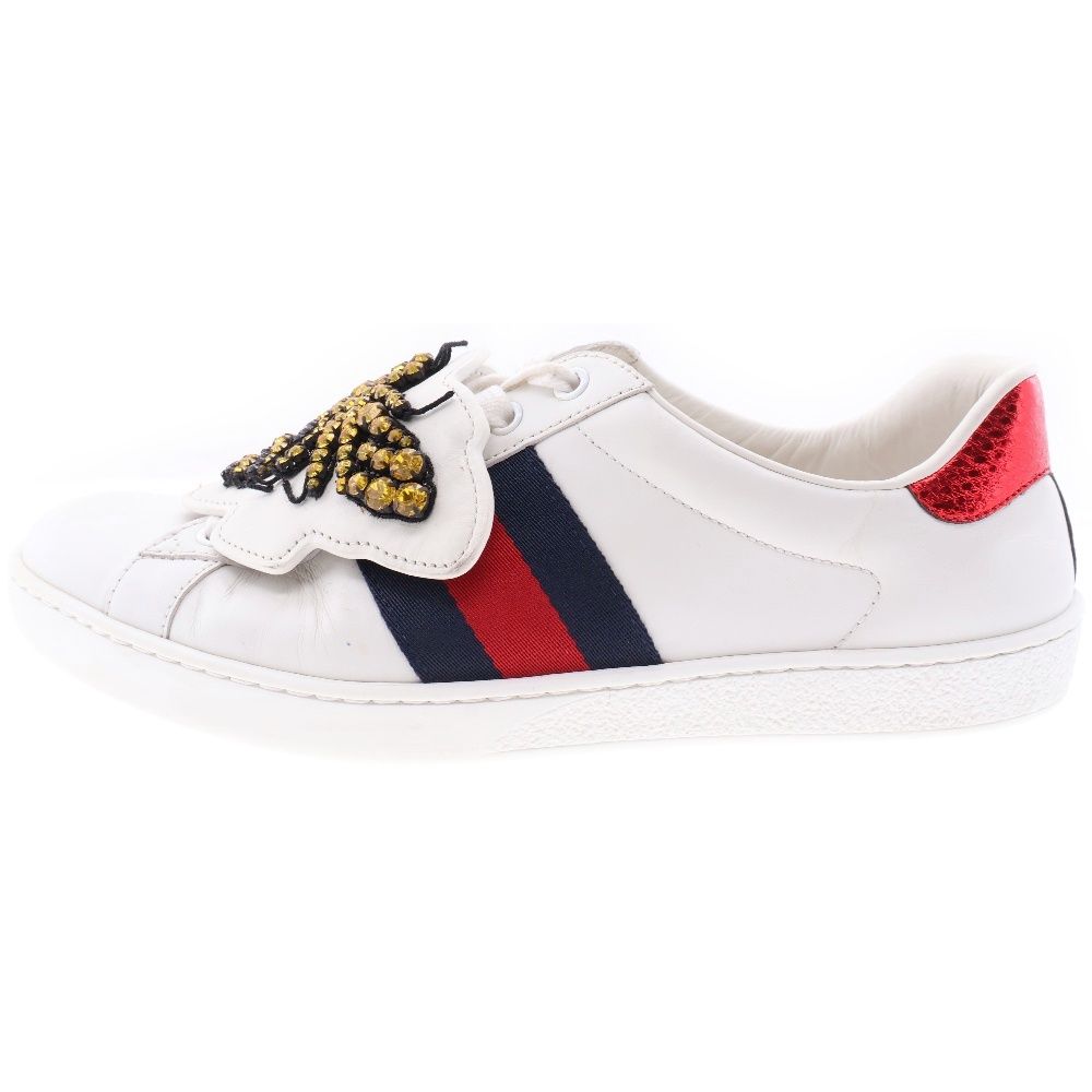 GUCCI (グッチ) ワッペン カスタム ローカットスニーカー シューズ ホワイト 478191
