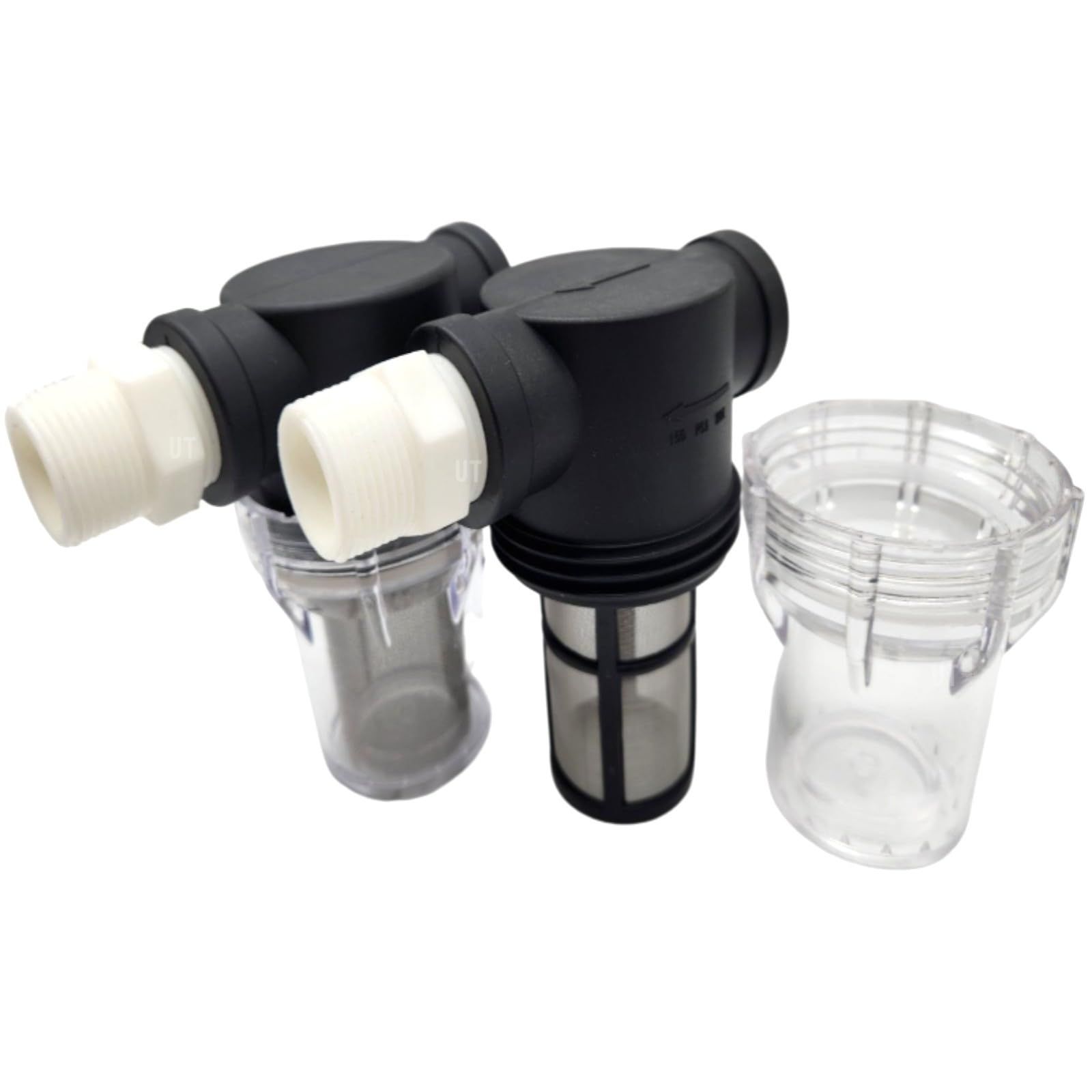 UTST メッシュフィルター 水 砂取り 砂 除去 錆取り 濾過フィルター ストレーナー フィルター ガーデンホースフィルター (3/4:40＋80＋ｺﾈｸﾀ2) [3/4:40＋80＋ｺﾈｸﾀ2]