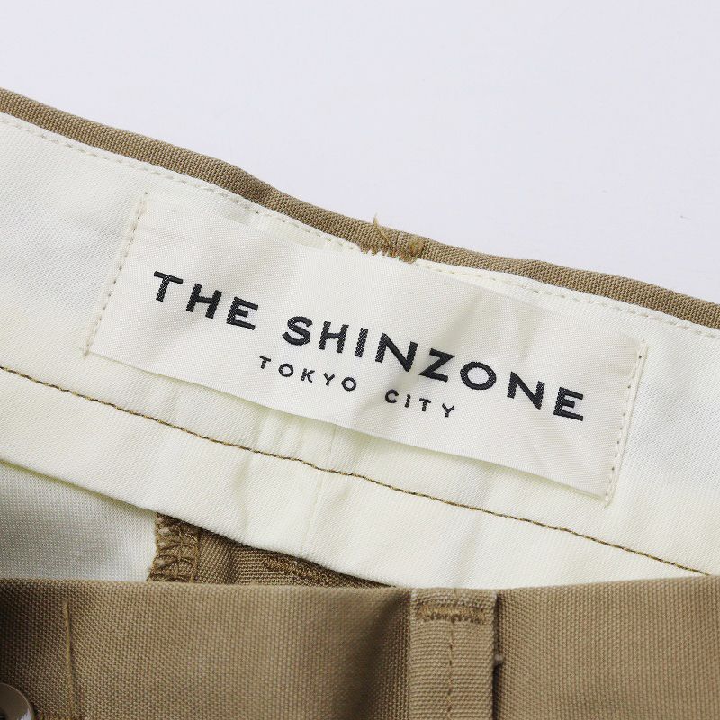 202SS シンゾーン Shinzone HIGH WAIST CHINO PANTS ハイウェスト チノパンツ 34/ベージュ ボトムス センタークリース【2400013836159】