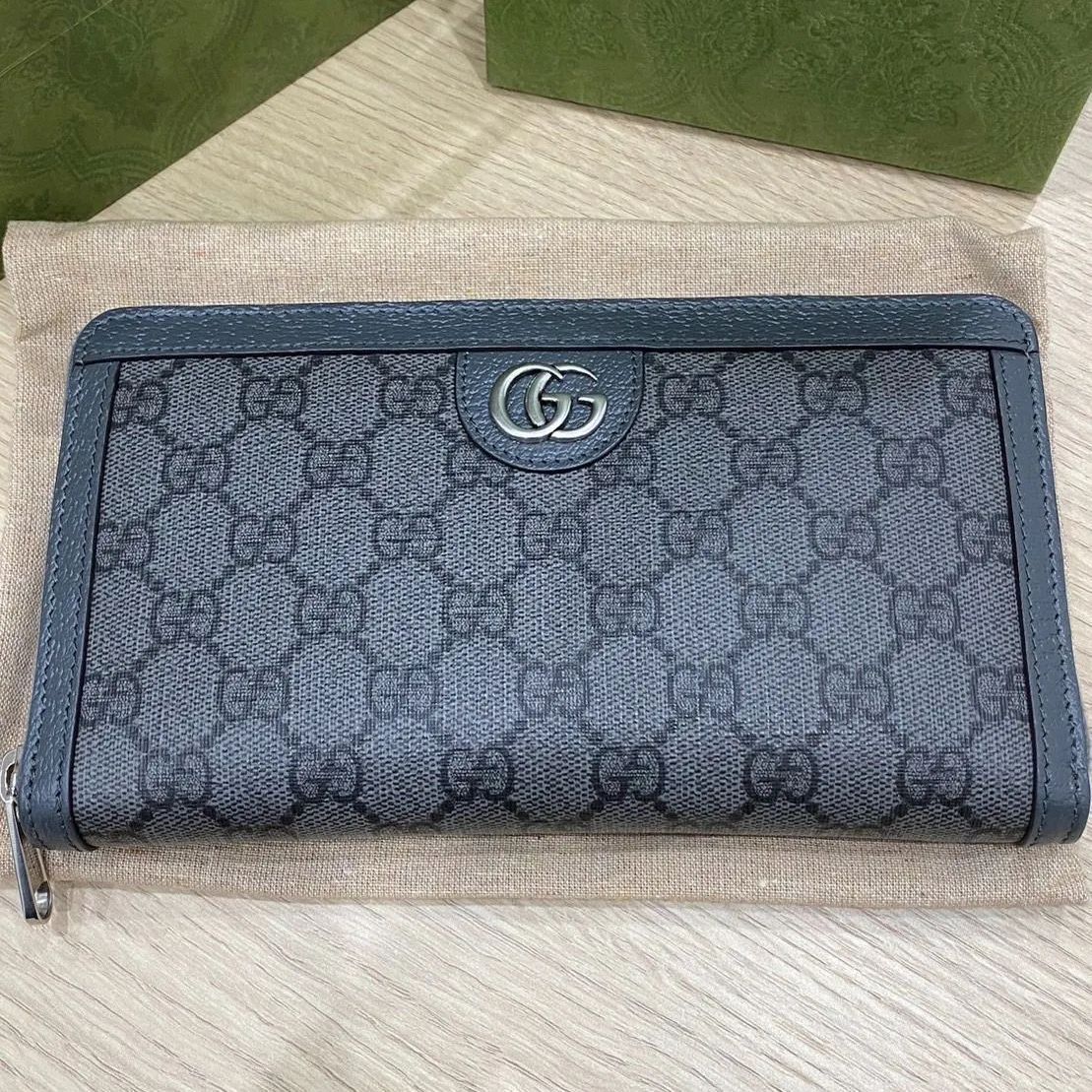 美品】GUCCI グッチ 長財布 GGマーモント ラウンドファスナー 