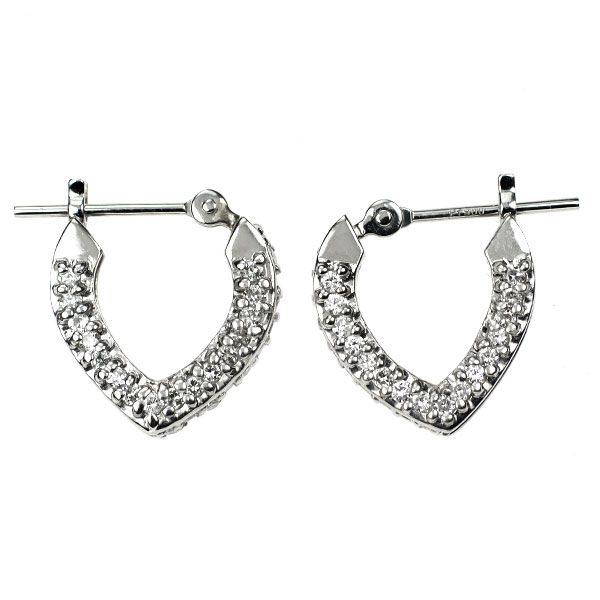 ポンテヴェキオ ピアス ダイヤ フープ K18WG PonteVecchio