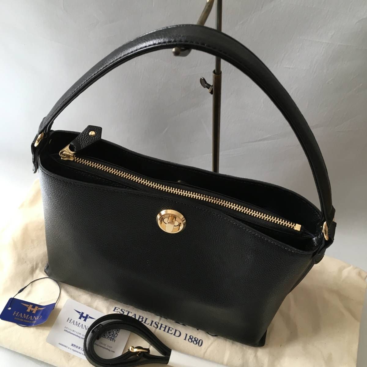 美品　傳濱野　濱野　HAMANO ウェディングバッグ　2way 最大43% 11/7限定 濱野皮革工芸 ハンドバッグ レディース