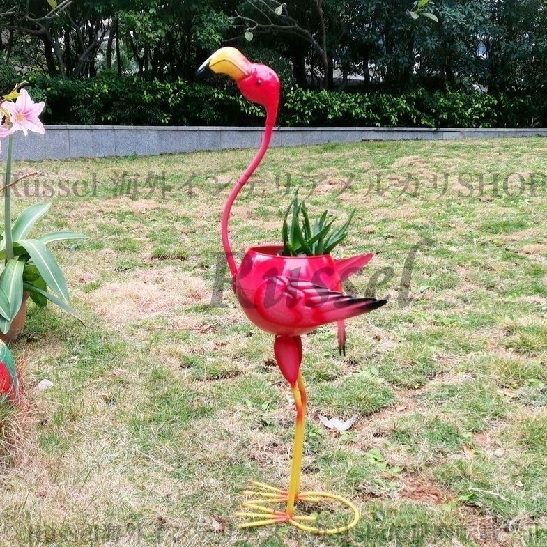 大型 全長152cm フラミンゴ 鳥 おしゃれ 屋外 庭 ガーデニング 雑貨 フラミンゴ 鳥 おしゃれ 屋外 庭 ガーデニング 雑貨 置き型 置物