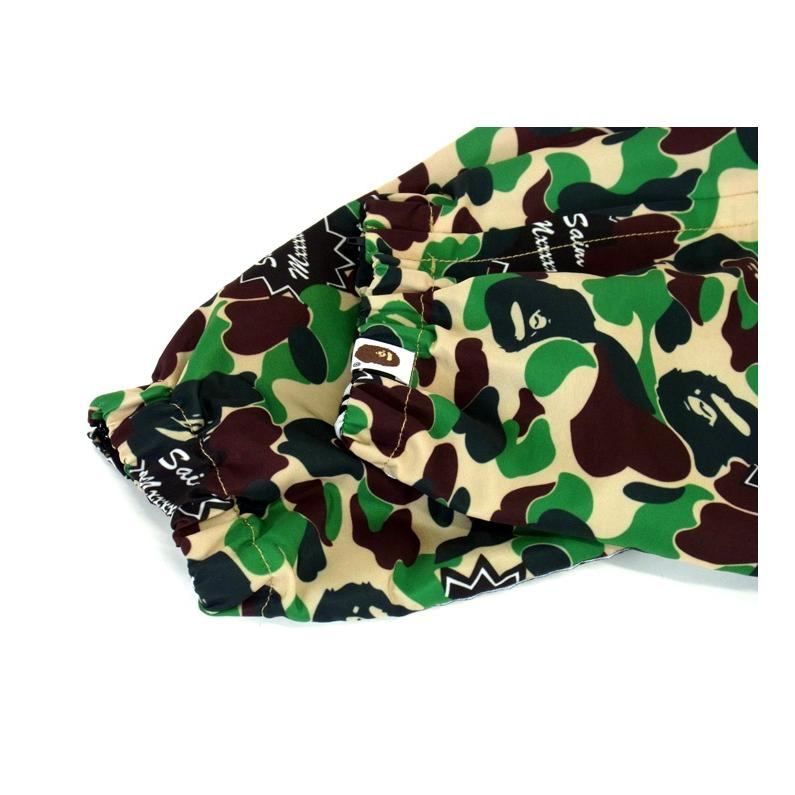 セントマイケル SAINT MICHAEL × ア ベイシング エイプ A BATHING APE ■ 24SS 【 AP TRACK PNT SM YS8 0000 C30 】 カモ 総柄 ナイロン トラック パンツ　34180