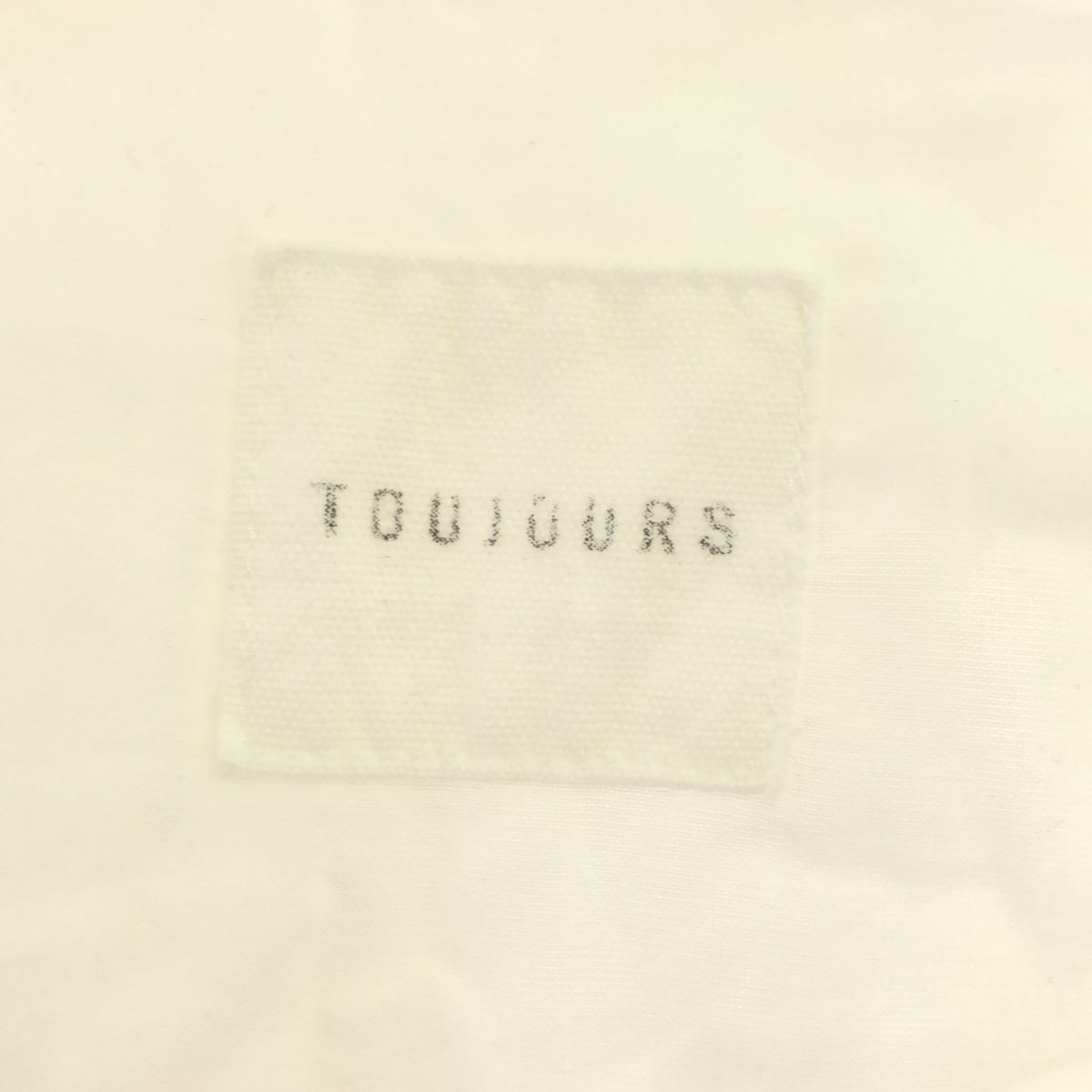 TOUJOURS トゥジュー コットン セーラーカラー セーラー襟 フロント