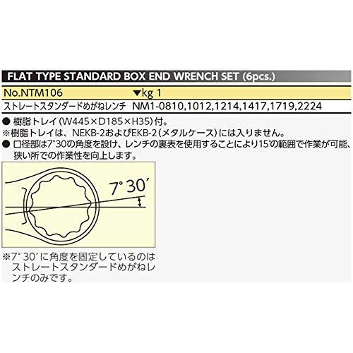 NTM106 京都機械工具KTC ネプロス ストレートスタンダードめがねレンチ