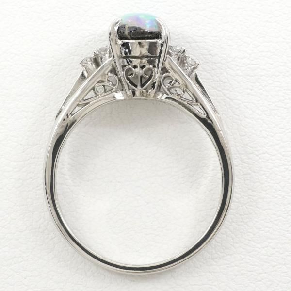 オパール 1.16ct ダイヤモンド Pt900 プラチナ ダイヤ リング 指輪