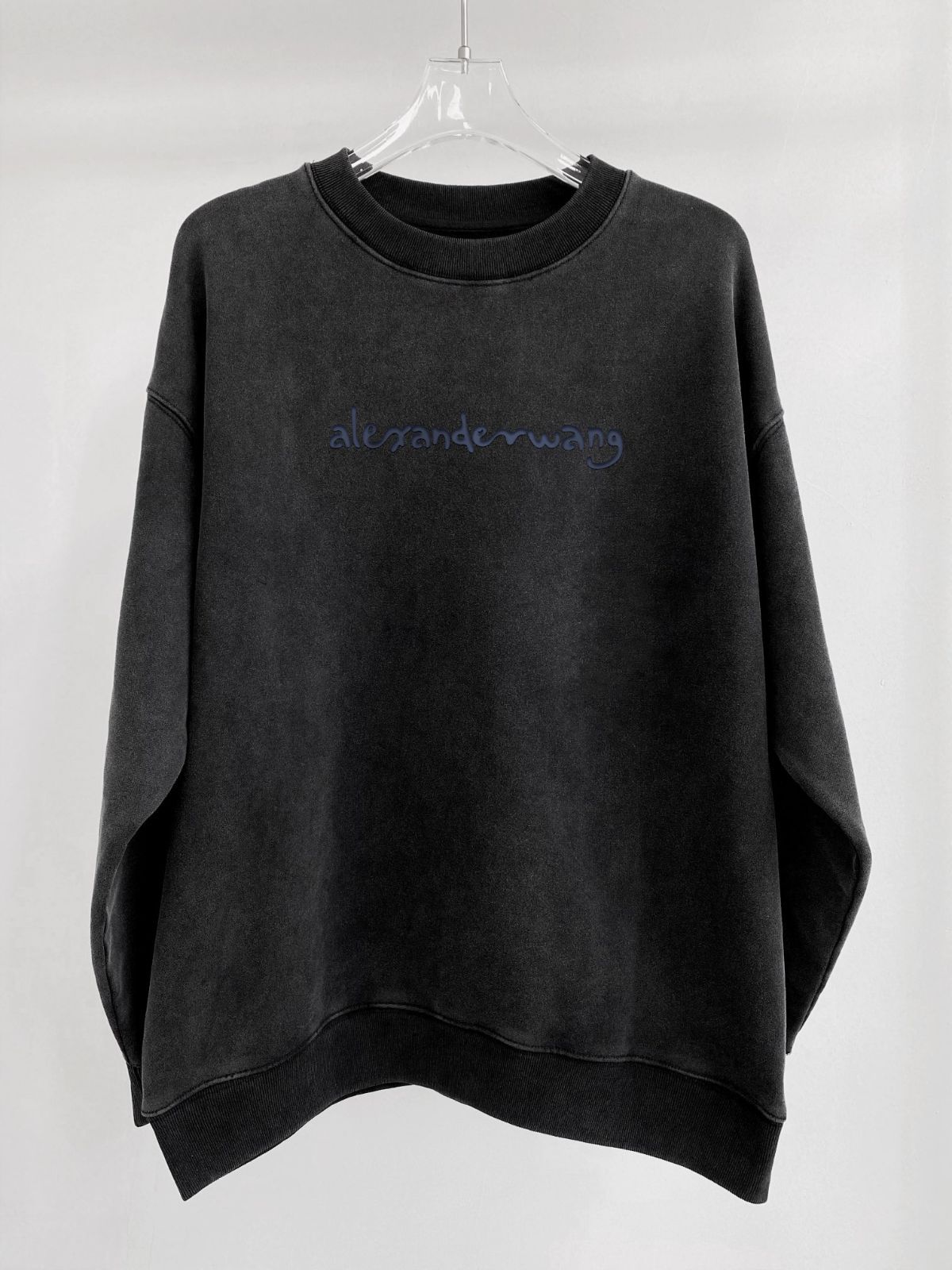 Alexanderwang ファッションレターウォッシュドクルーネックスウェットシャツ