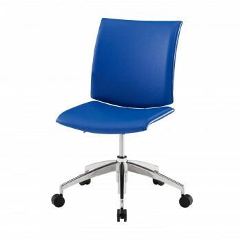 藤沢工業 TOKIO ミーティングチェア FMP-5L-S インディゴブルー レザー