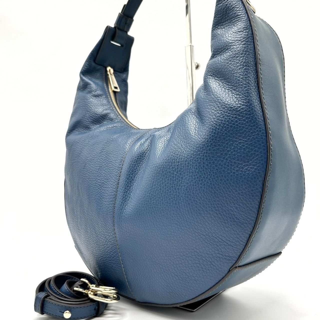 極美品? FURLA フルラ 2way ワンショルダーバッグ トートバッグ 半月型 