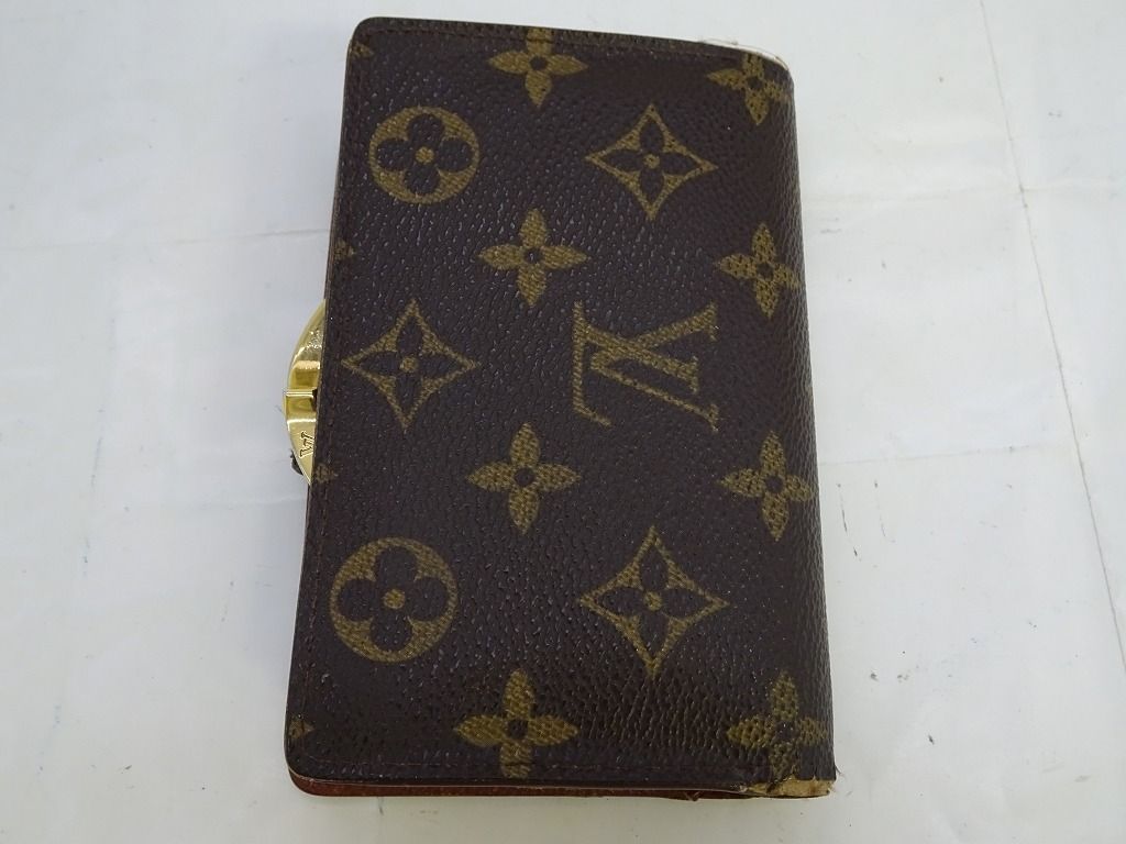超激得，新品 1円 LOUIS VUITTON ルイヴィトン M61663 モノグラム ポルトモネ ビエ ヴィエノワ がま口 二つ折り 財布 ウォレット ブラウン系 GA4657