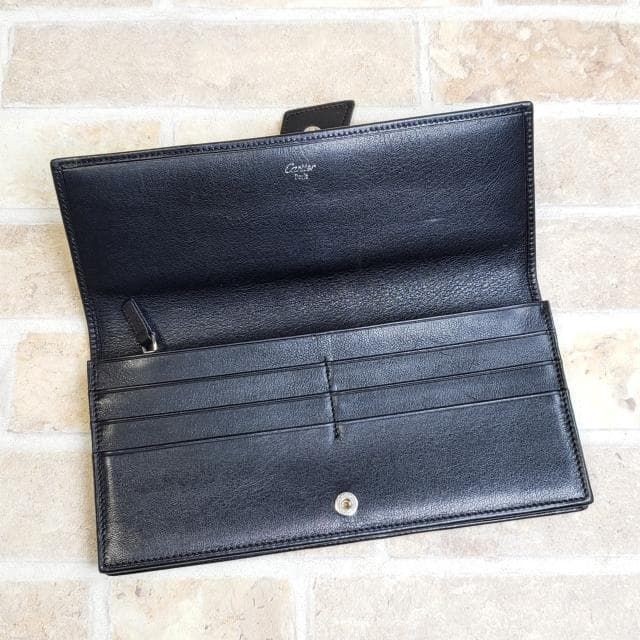 カルティエ Cartier ☆ トリニティ レザー 長財布 ブラック 財布