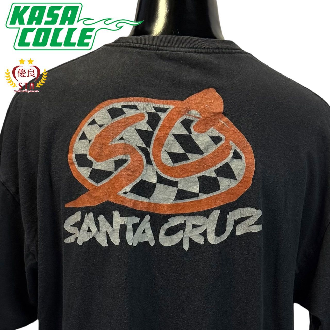 U*A様 未使用　SANTA CRUZ NHS 黒タグ　スカル　Tシャツ XL SANTA CRUZ】サンタクルーズ NHSタグ XL相当 - メルカリ