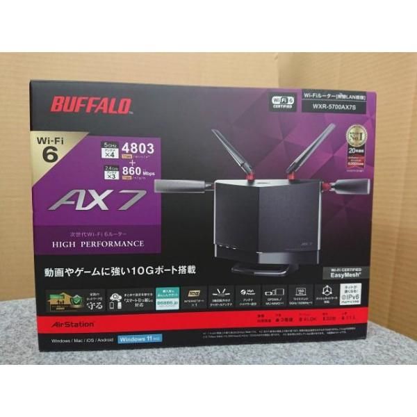 ♥品 バッファロー WXR-5700AX7S Wi-Fi対応ルーター ハイパフォーマンスモデル 4803 860Mbps AirStation ネット脅威ブロッカー対応
