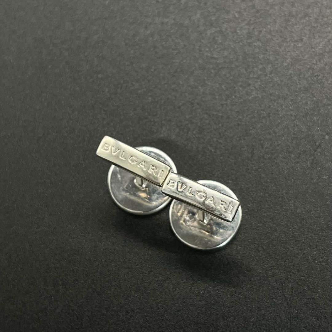 確実正規品4944 BVLGARI ブルガリ カフスボタン オニキス シルバー