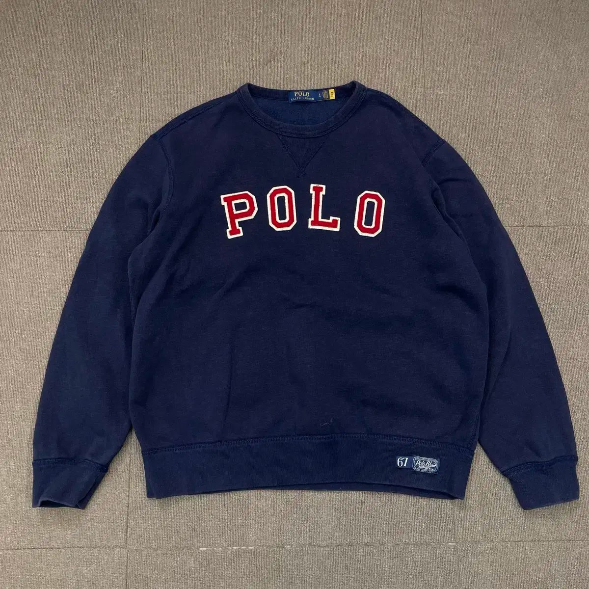 polo ハーフフローレン ポロ アーチ スペルアウト スウェットシャツ パーカー L