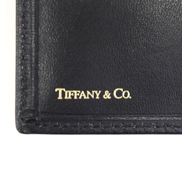 【ABランク】 ティファニー アンド コー Tiffany & Co. カードケース レザー 名刺入れ パスケース メンズ ブラック 正規品 中古 mbo23001 ティファニー アンド コー Tiffany & Co. カードケース レザー 名刺