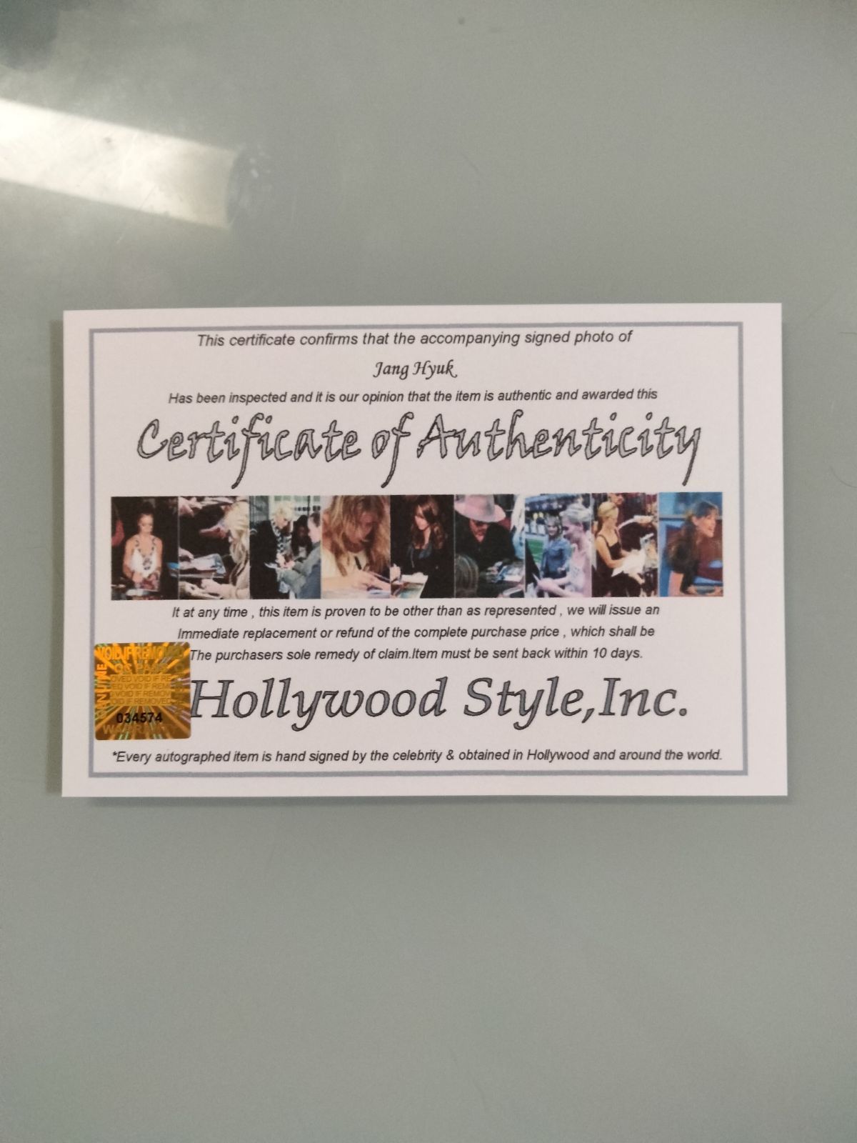 チャン・ヒョク直筆サイン入り超大型写真…Jang Hyuk…運命のように君を