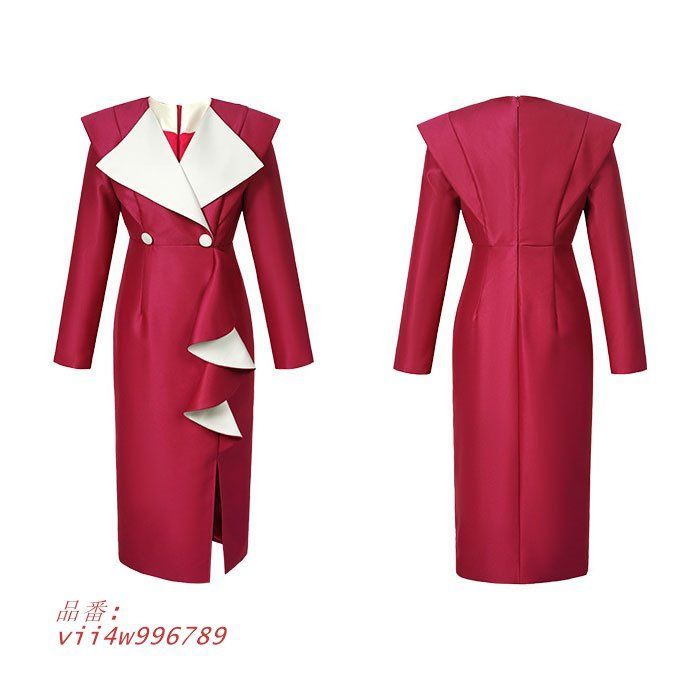 長袖スーツ風ワンピース