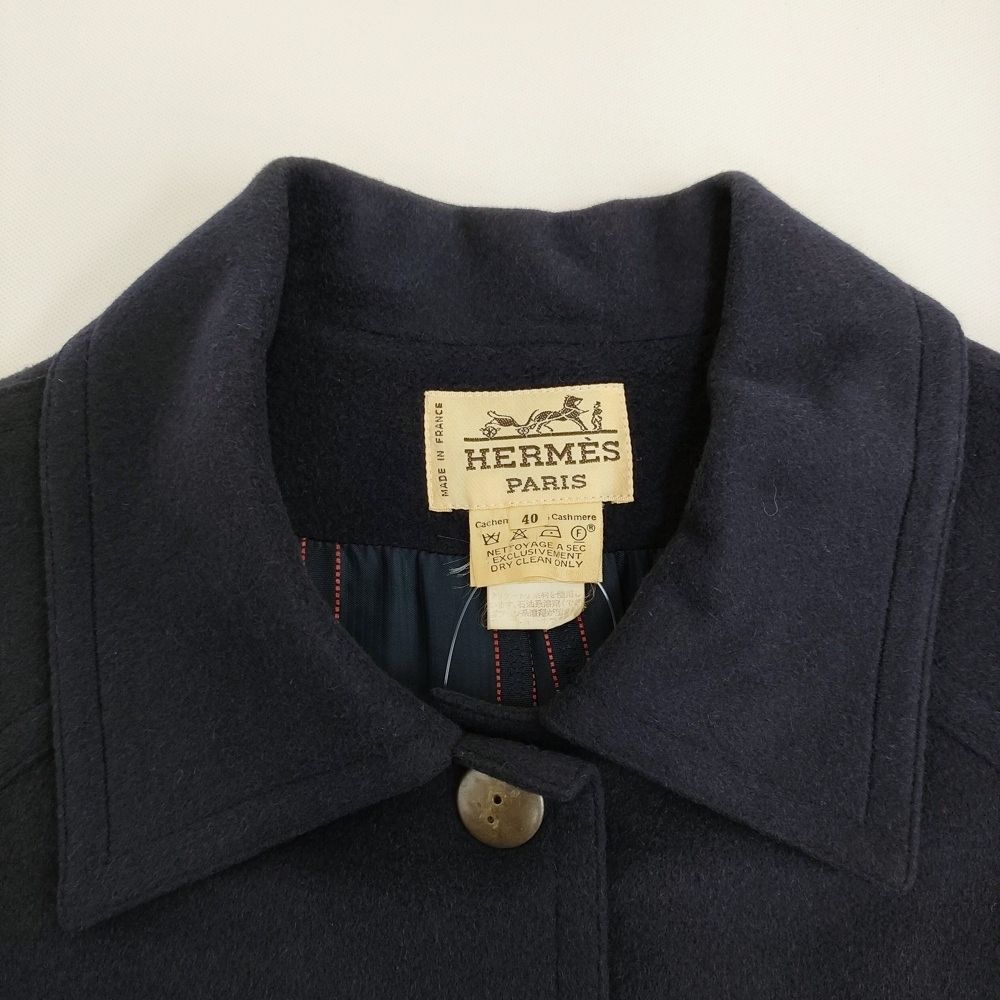 き*ー様 HERMES カシミア　ジレ　ネイビー　美品 き*ー様 HERMES カシミア ジレ ネイビー 美品