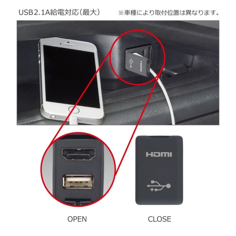 トヨタ純正 USB/HDMI接続ケーブル 086B0-00050 スペアホールB型 - メルカリ
