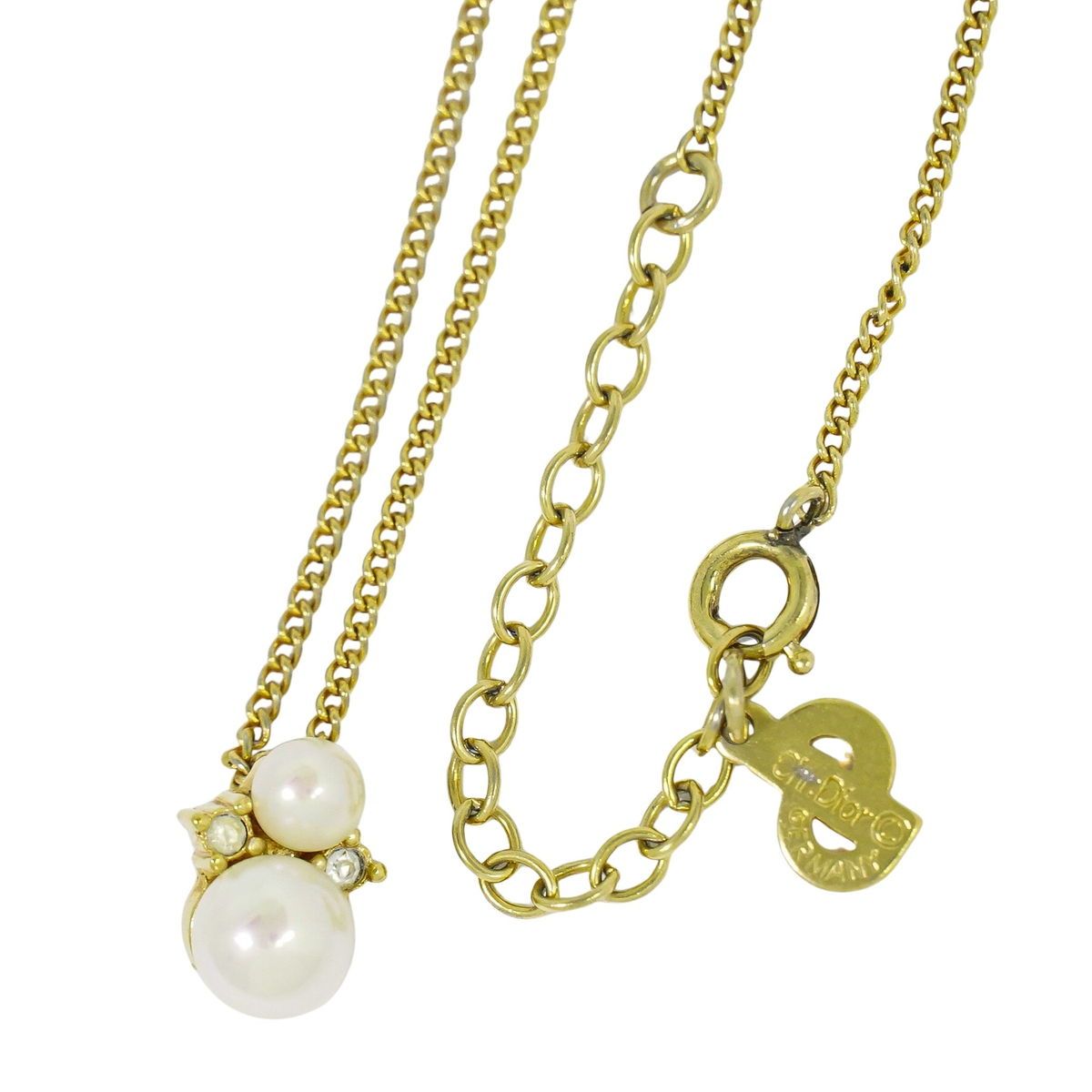 本物 クリスチャン ディオール Christian Dior フェイクパール