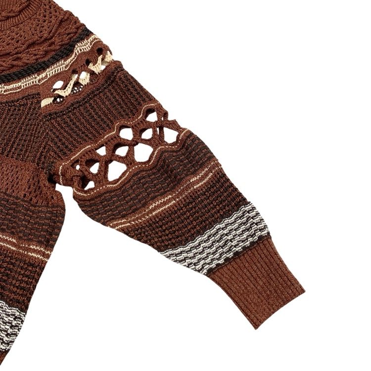 mame kurogouchi Bamboo Basket ニットトップス Bamboo Basket Pattern Knitted