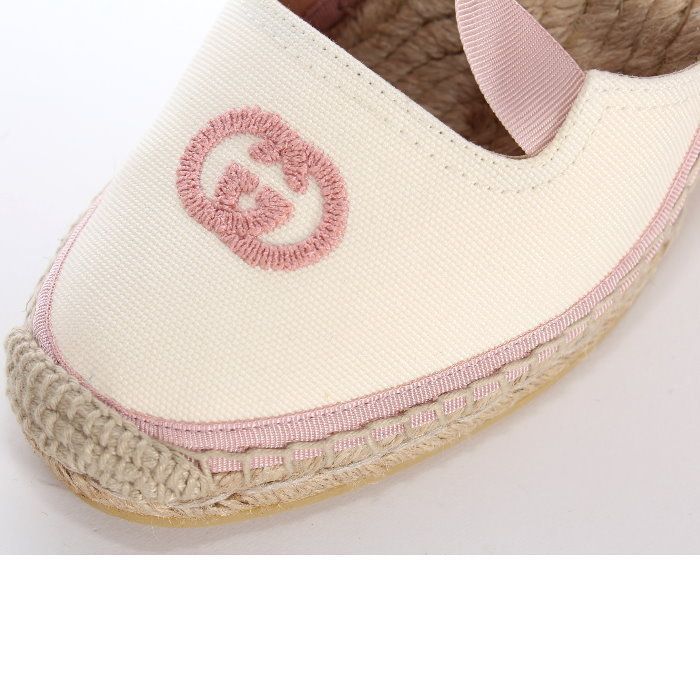 GUCCI ピンク ウェッジソール シューズ