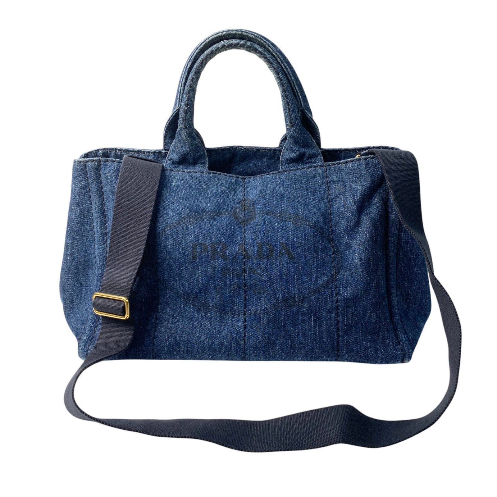 プラダ PRADA カナパ デニム B1877B 2wayショルダハンドバッグ プラダ PRADA カナパ デニム B1877B 2wayショルダハンドバッグ