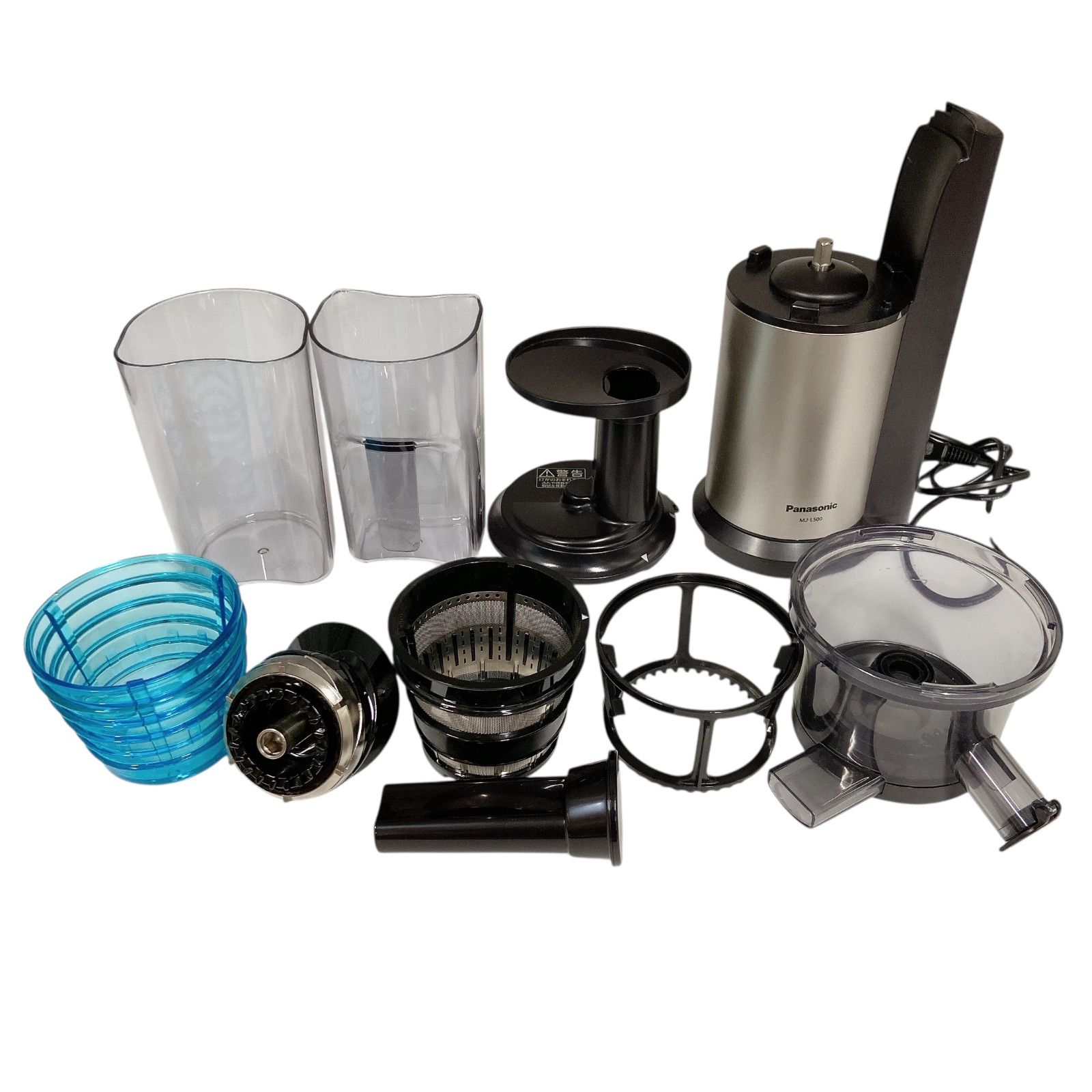 AT-220 Panasonic パナソニック 低速ジューサー MJ-L500 シルバー フローズンアタッチメント付き