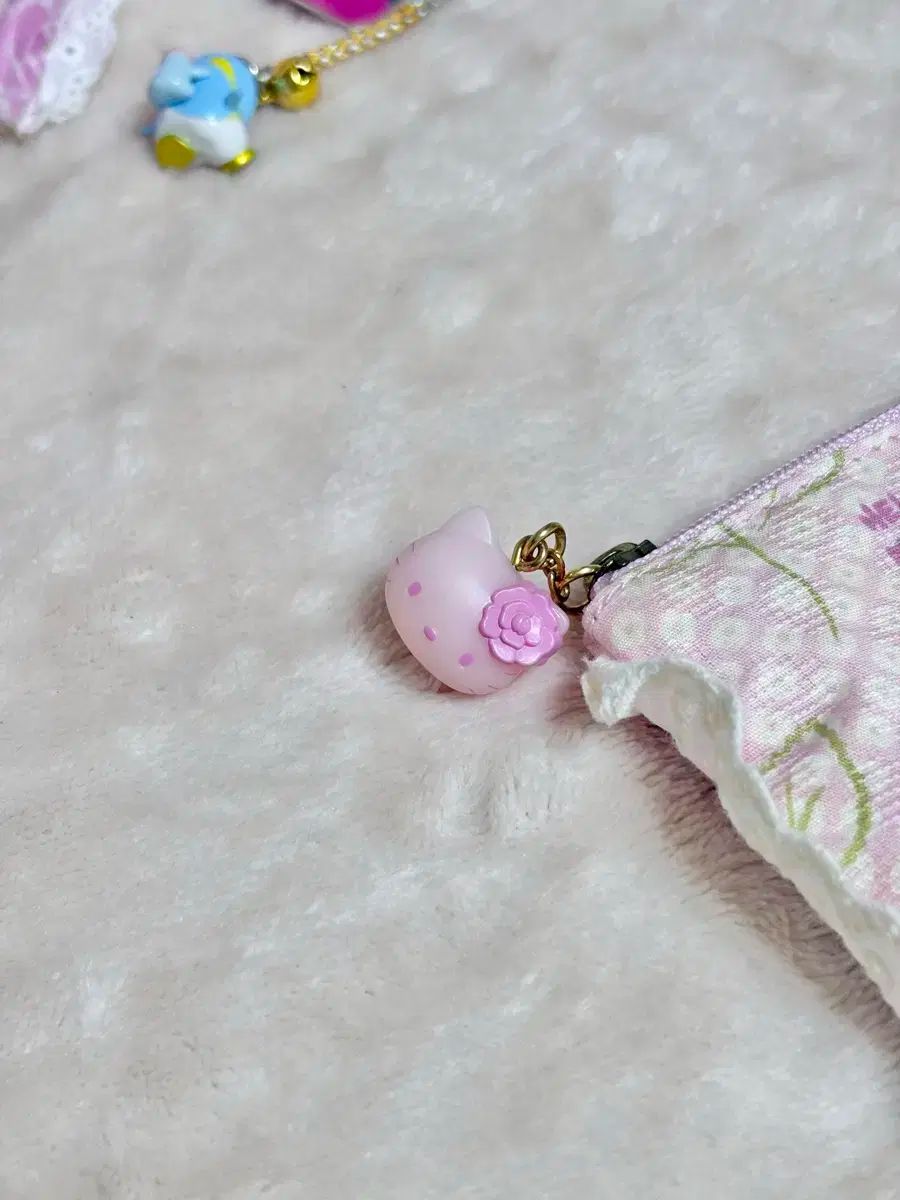 古典 ハローマイネームイズ キティ ポーチ キーリング ストラップ チャム