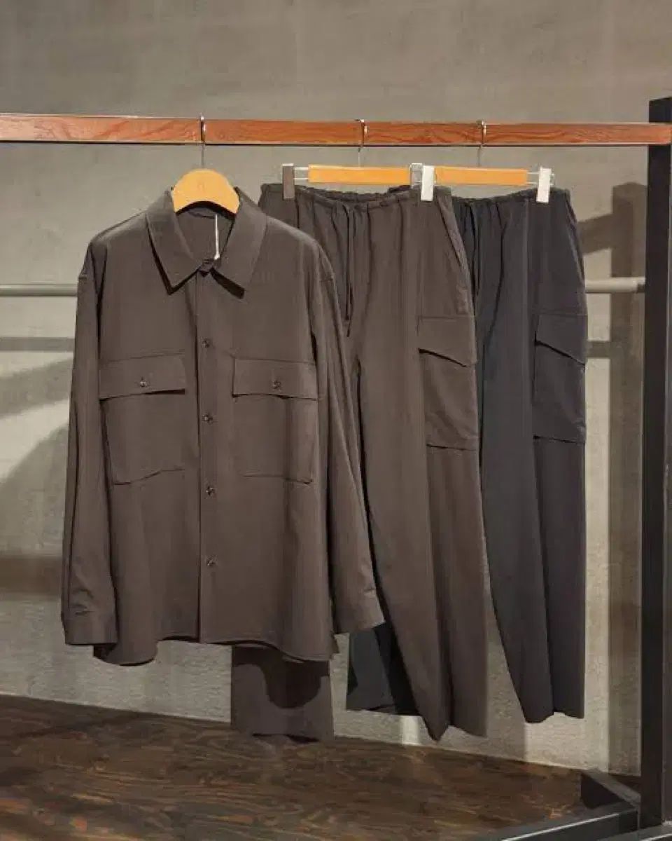 ブルムス ウール シャツ 茶色 blurhms