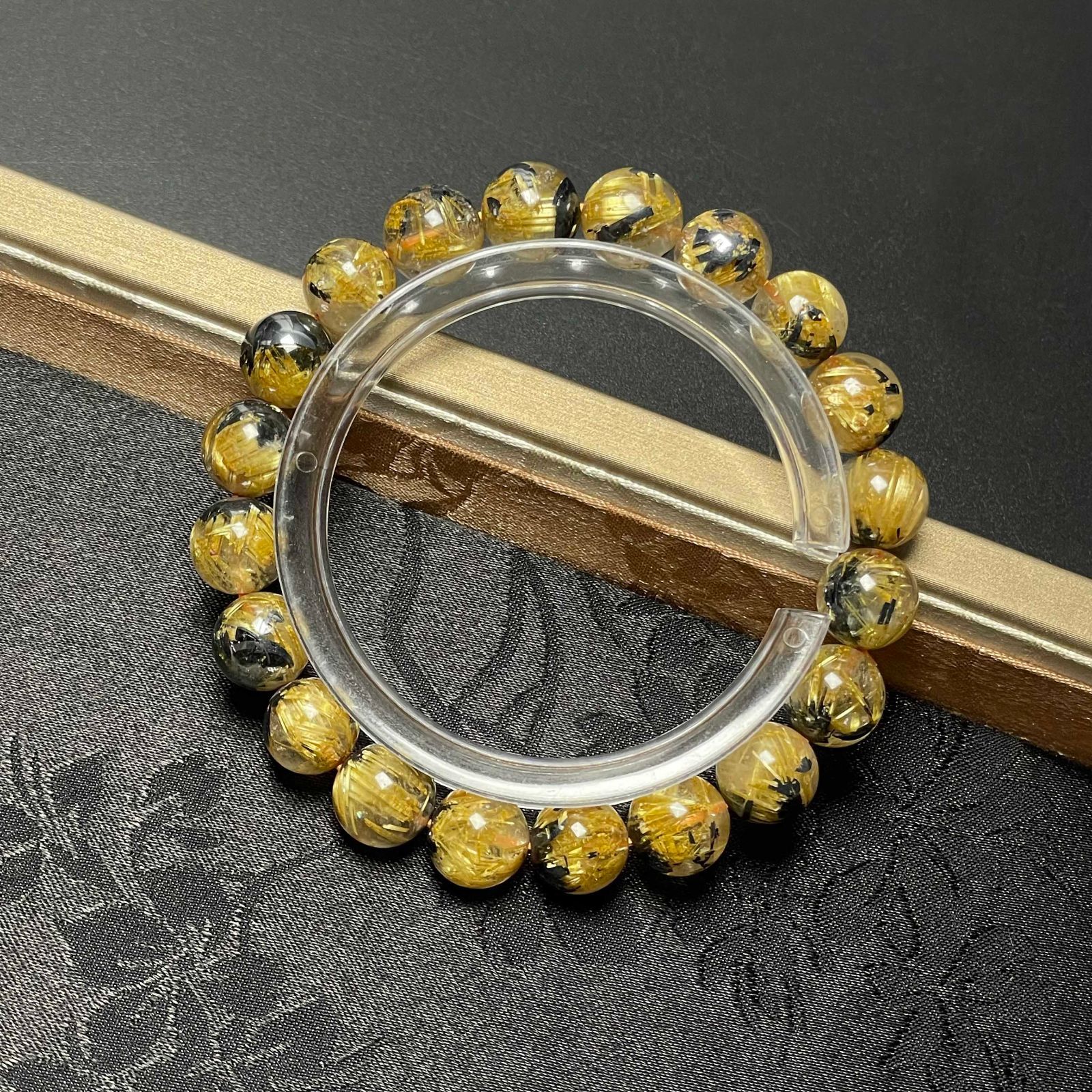 高品質！ゴールドタイチンルチルブレス♡約9㎜金運最近【新品未使用一点限り】 楽天市場】☆高品質☆【ブレスレット】極太タイチンルチル