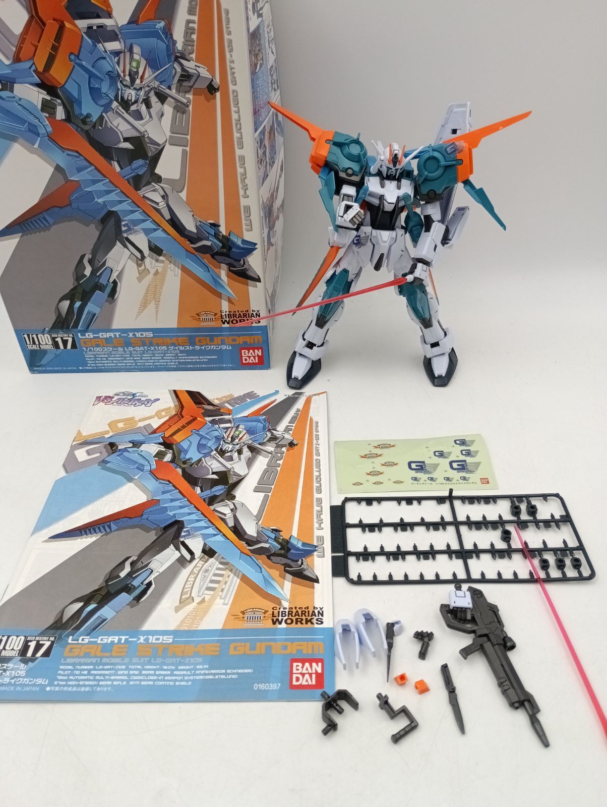 K-1344 素組み バンダイ 1|100スケール LG-GAT-x105ゲイルストライクガンダム 17 完成品 組立済