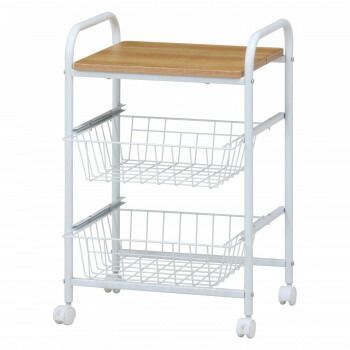不二貿易 C|D 15421 キッチンワゴン FBC-01-1 WH|NA 15421