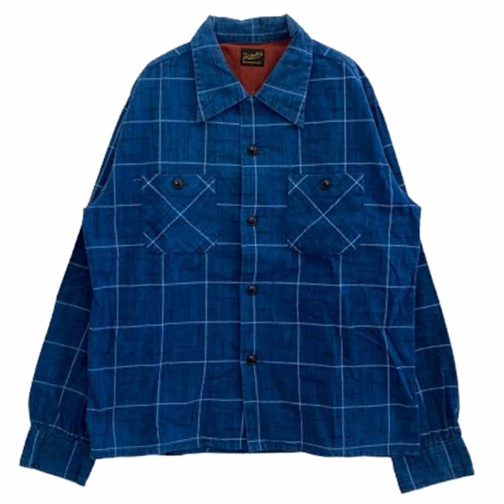 テンダーロイン　TENDERLOIN　半袖　シャツ　ダイア　ブルー　Lサイズ テンダーロイン TENDERLOIN 半袖 シャツ ダイア ブルー Lサイズ