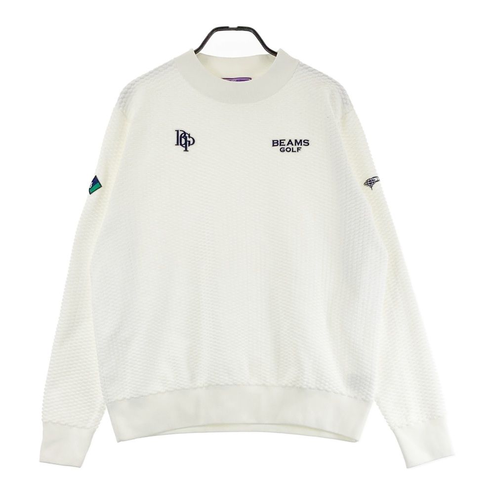 サイズ XL BEAMS GOLF ビームスゴルフ モデル 長袖ニット プルオーバー ホワイト系 240101503676 ゴルフウェア メンズ ストスト