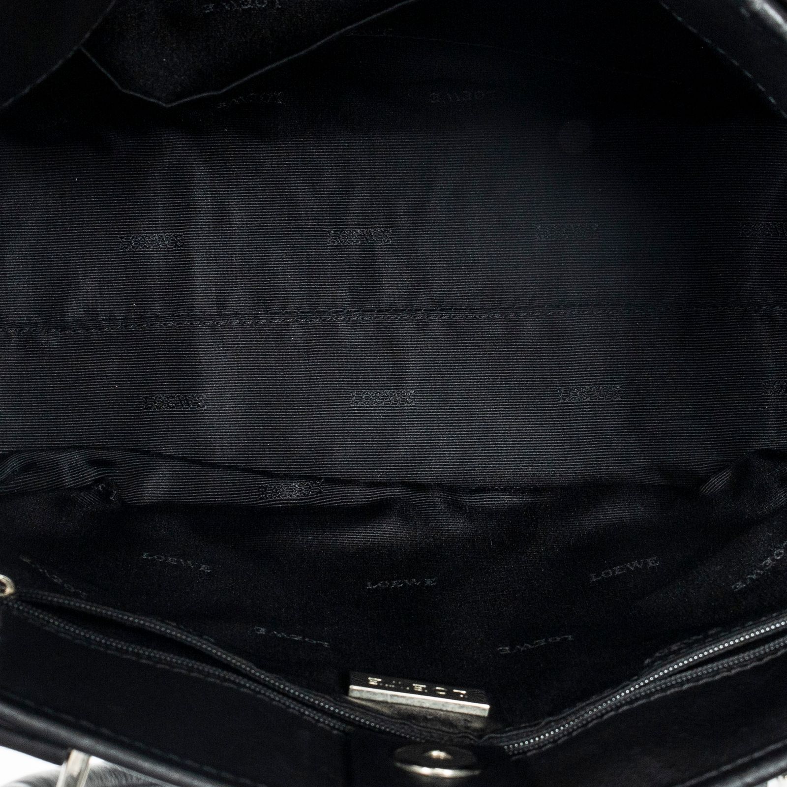 トートバッグ黒カーフスキンレザーA