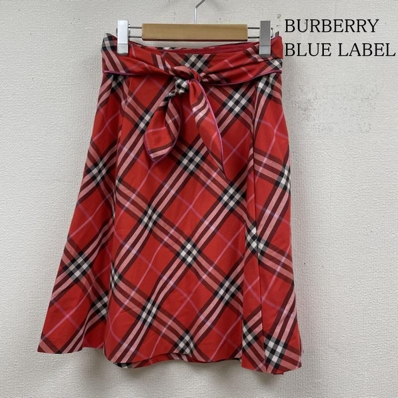 BURBERRY BLUE LABEL ノバチェック ひざ丈 フレアスカート