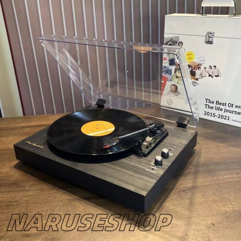 多機能レコードプレーヤーアナログプレーヤー木製ボイスレコーダー