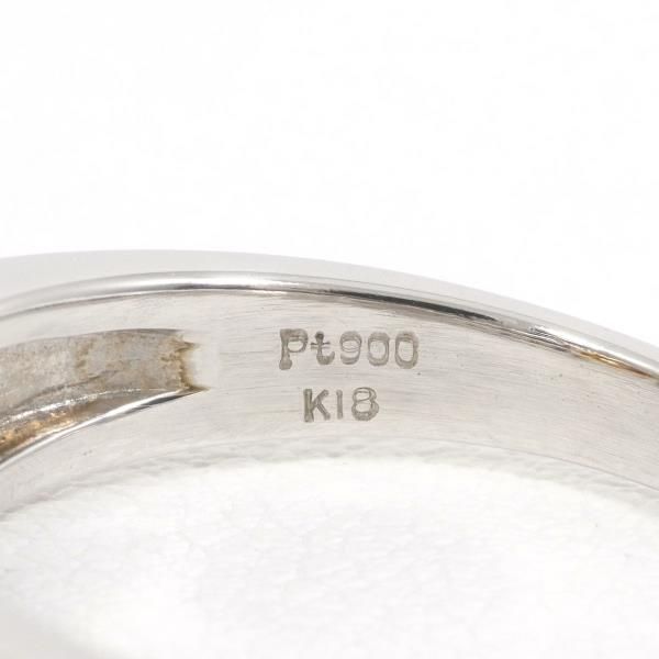 PT900 K18YG リング 指輪 12号 ブラウンダイヤ 0.62 ダイヤ 0.11 SI1 
