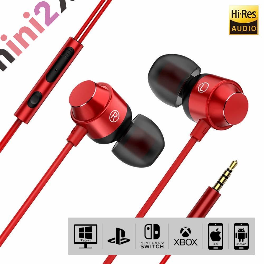 ゲーミング ハイレゾ イヤホン マイク 通話 VC ボイスチャット 普段使い 通勤 通学 高品質 ゲーム パソコン PC リモートワーク ZOOM  Switch スイッチ PS4 プレステ4 ヘッドホン iPhone Android アイフォン アンドロイド - メルカリ