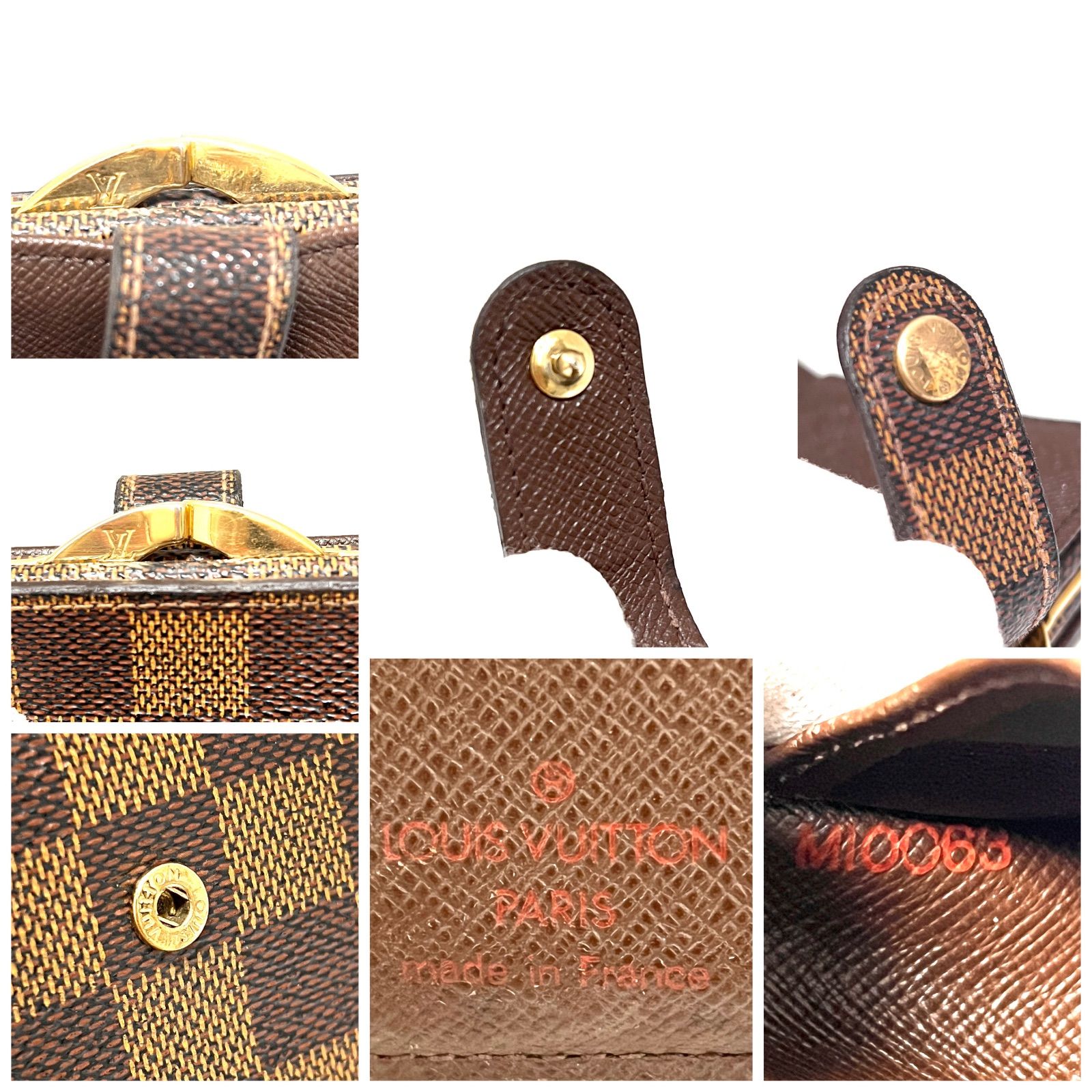 【極美品】ルイヴィトン ダミエ ポルトフォイユ　ヴィエノワ がま口　折財布　新型 楽天市場】ルイヴィトン 二つ折りがま口財布(小銭入れあり