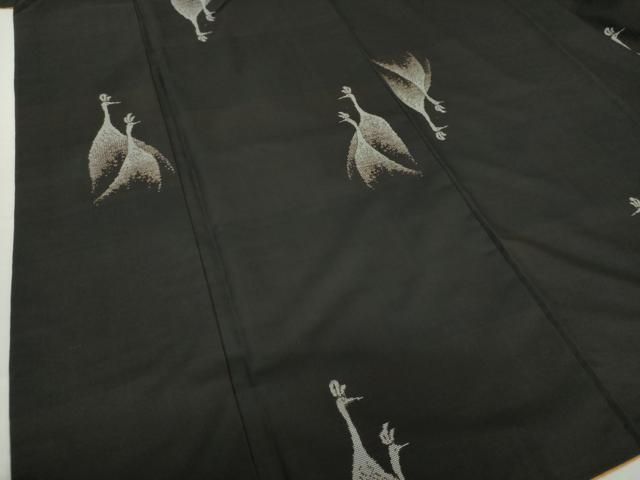 平和屋着物○本場大島紬 9マルキ 地空 冠鶴 正絹 逸品 DAAQ3343ps  