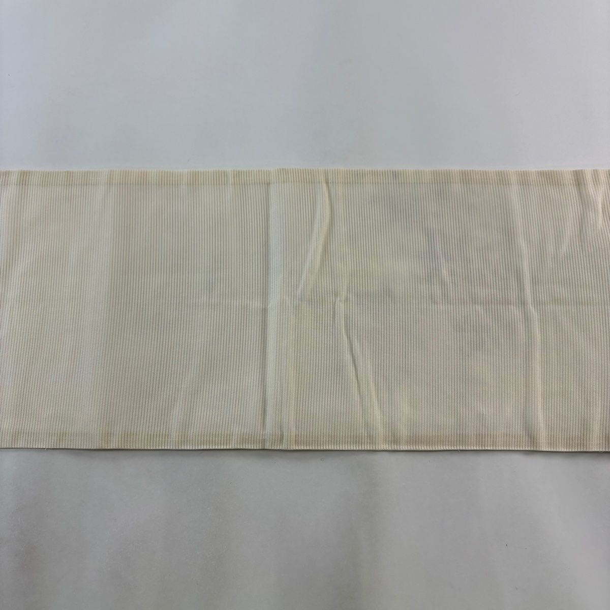 名古屋帯★夏用★絽★正絹★白★刺繍★クリーム　中古　Ｏ-133 夏帯】手刺繍 名古屋帯 絽 夏椿 絹 銀箔 白 クリーム ピンク 638