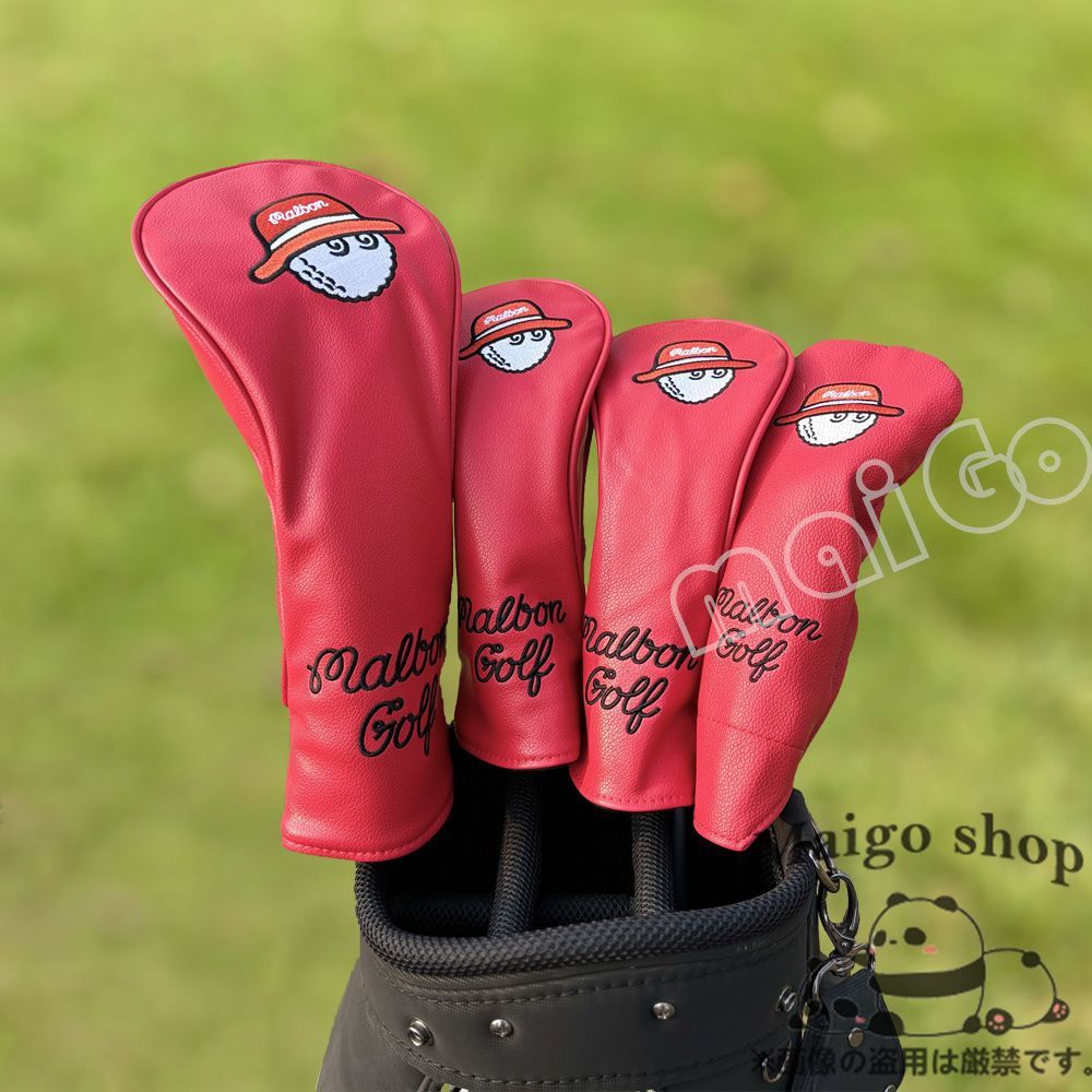 MALBON ゴルフクラブカバー 4点セッ. (新品 malbon golf マル MALBON ゴルフクラブカバー 4点セッ. (新品 malbon golf マル